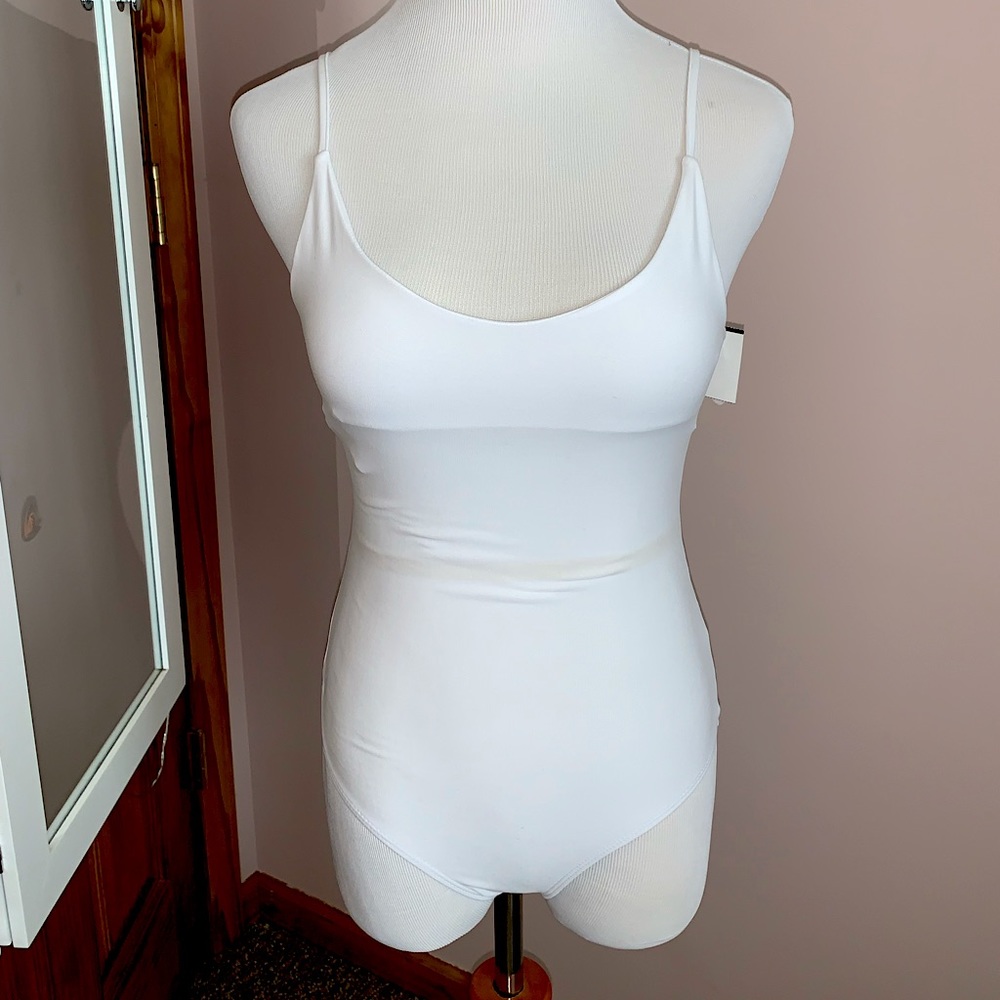 White Derek Heart bodysuit tank from Meijer